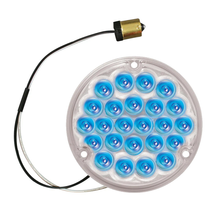 Pearl 4" LED sleeper load light w/1156 plug - Blue - CLEAR LENS
