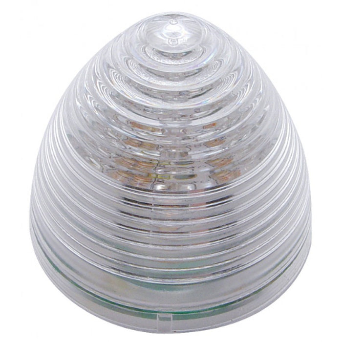 Amber 2" beehive 9 diode LED marker/clearance light - CLEAR lens