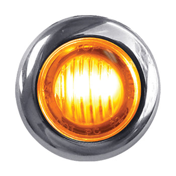 Amber 1" mini button LED turn signal light
