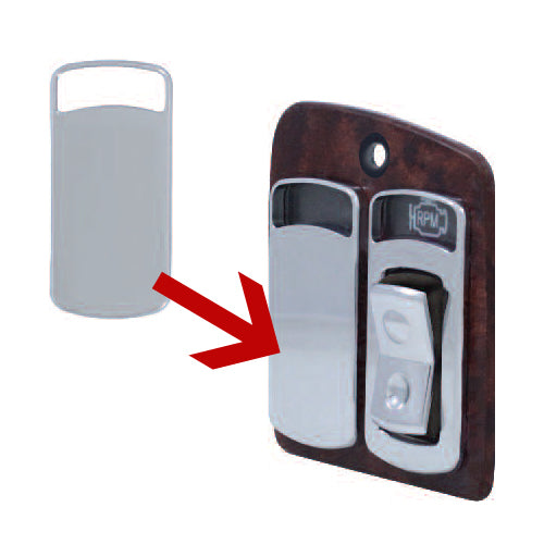 Kenworth T2000 chrome plastic rocker switch surround - PAIR - Blank