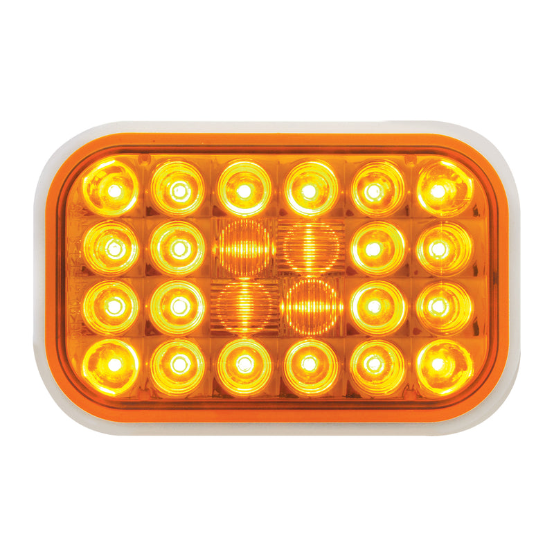 Pearl Amber rectangular 24 diode LED turn signal light