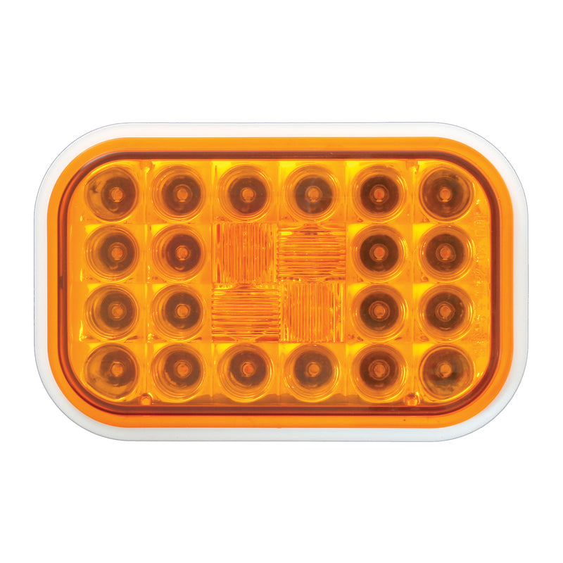 Pearl Amber rectangular 24 diode LED turn signal light