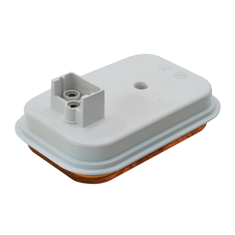 Pearl Amber rectangular 24 diode LED turn signal light - CLEAR lens