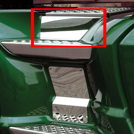 Kenworth T660/T680/T700 stainless steel back step trim - upper panel