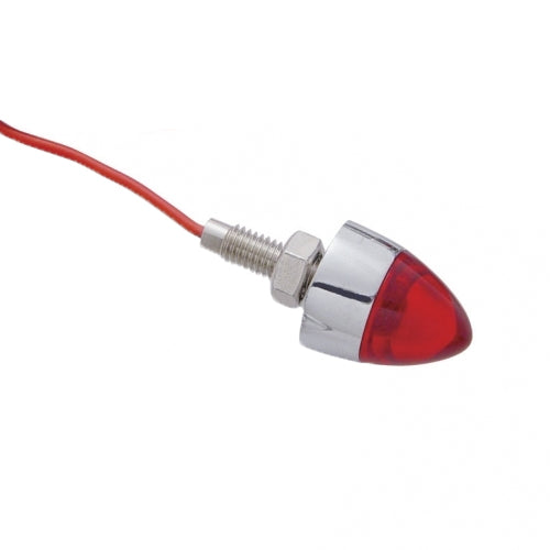 LED lighted bullet license plate mounting bolt - PAIR - Red