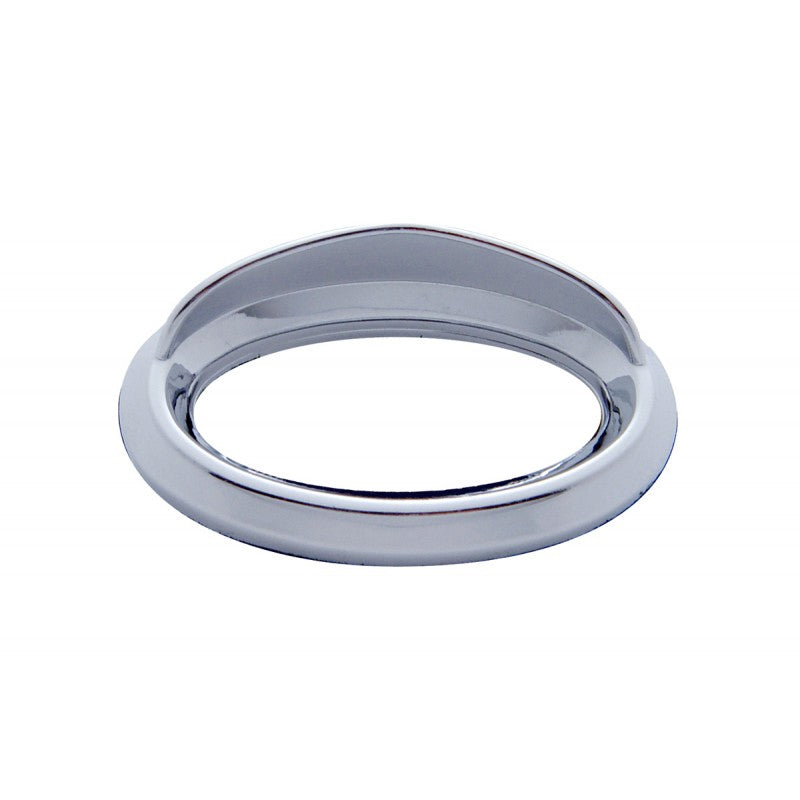 Peterbilt chrome plastic mini emblem bezel w/visor