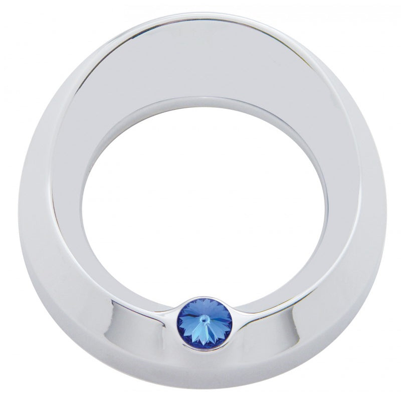 Peterbilt -2005 / Freightliner Classic/FLD chrome plastic speed/tach bezel w/visor, jewel