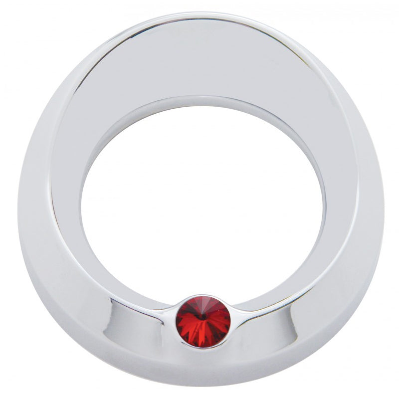 Peterbilt -2005 / Freightliner Classic/FLD chrome plastic speed/tach bezel w/visor, jewel