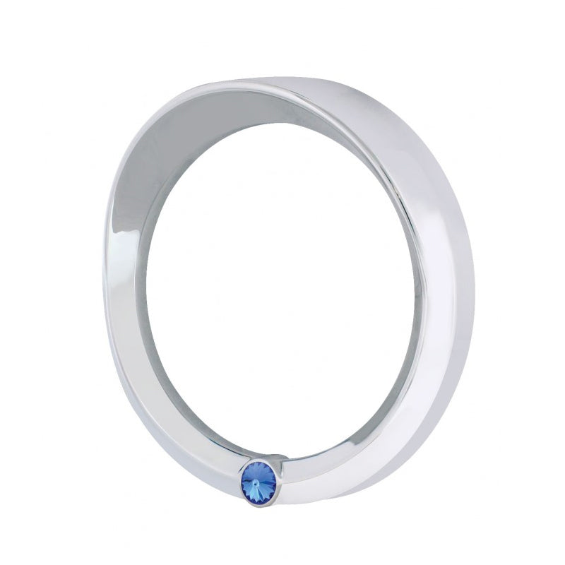 Peterbilt 379/386/389 2006-2021 chrome plastic speedometer/tachometer gauge cover w/jewel, visor