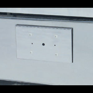 Peterbilt 379 / Freightliner Classic stainless steel single license plate holder/tow pin cover