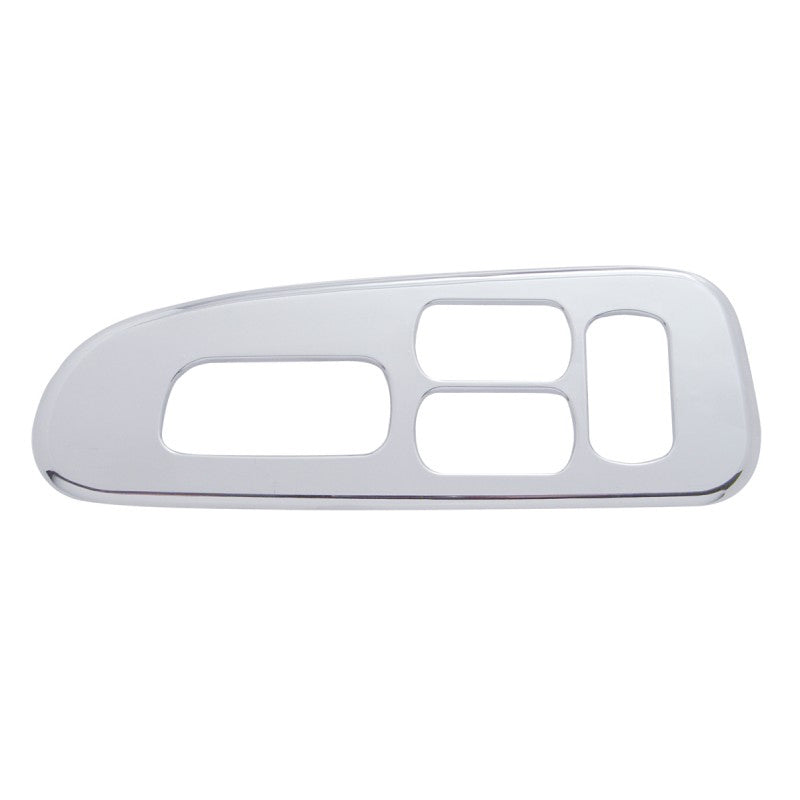Peterbilt 379/389 2006+ chrome plastic door control panel - driver's side, 4 switch holes