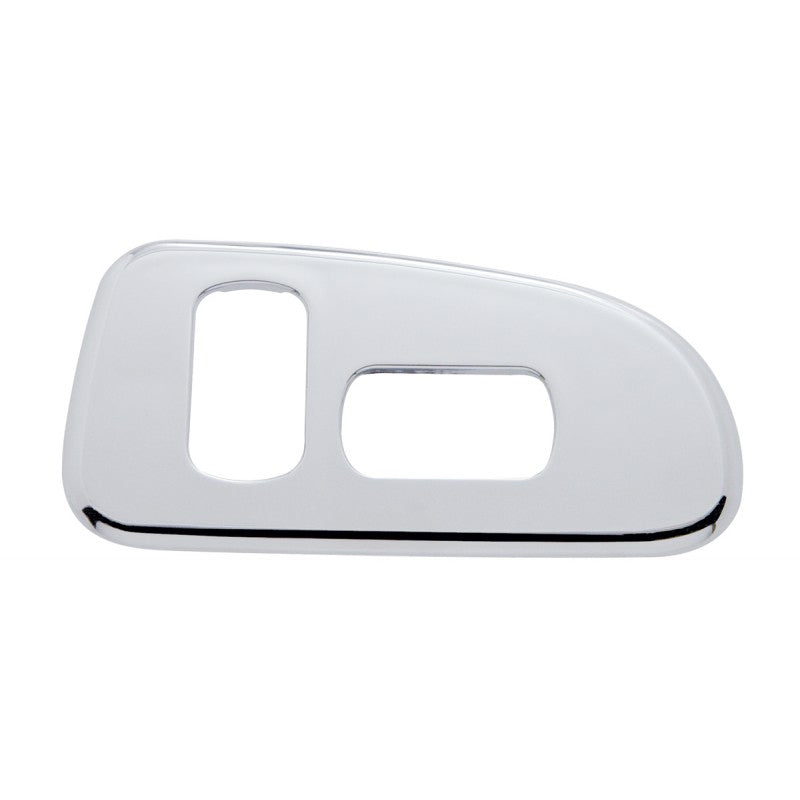 Peterbilt 379/389 2006+ chrome plastic door control panel - passenger's side, 2 switch holes