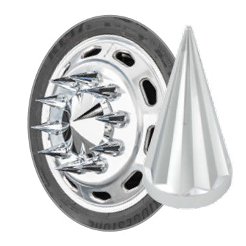 "Axis" 33mm Chrome Plastic Screw-On Lugnut Cover