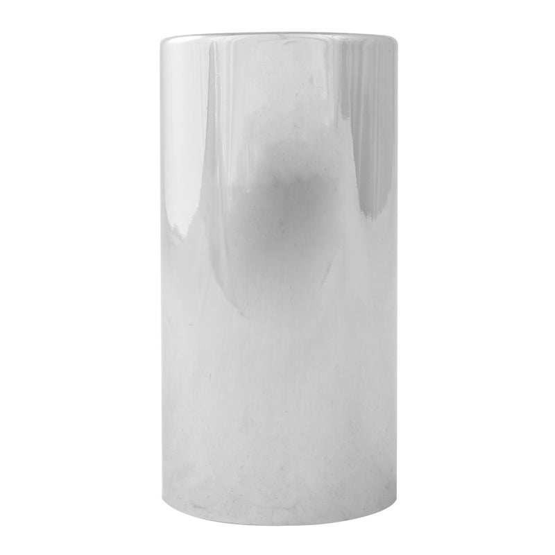 33mm chrome plastic 4.25" extra-long flat-top cylinder screw-on lugnut cover - GG/10246