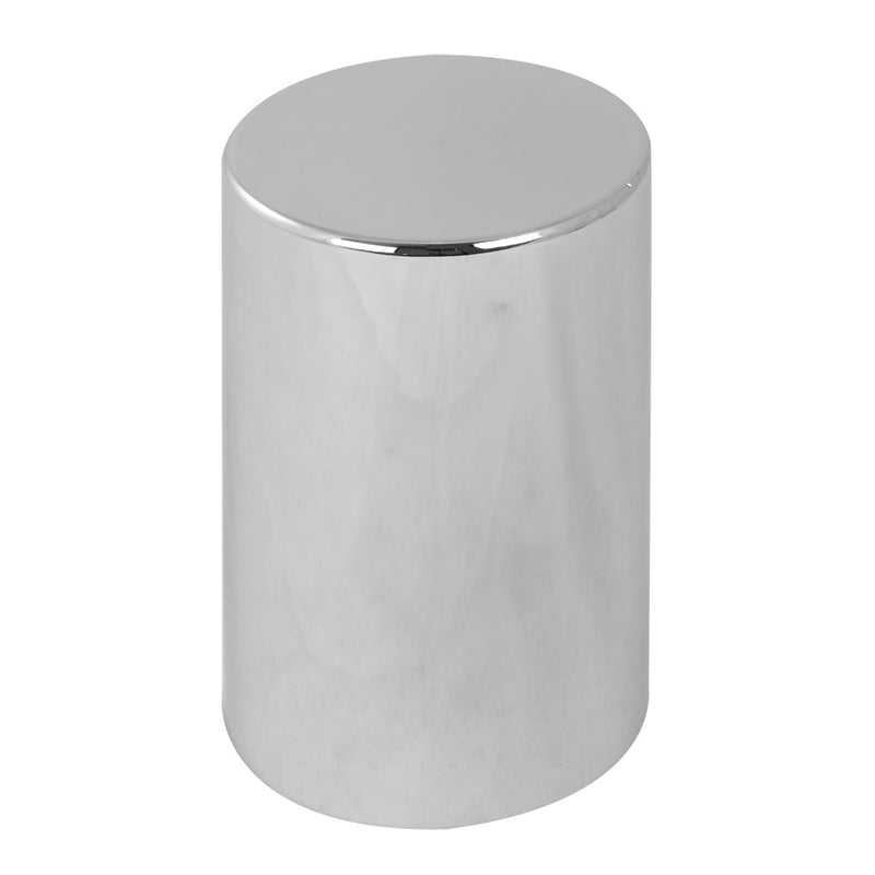 33mm chrome plastic 4.25" extra-long flat-top cylinder screw-on lugnut cover - GG/10246