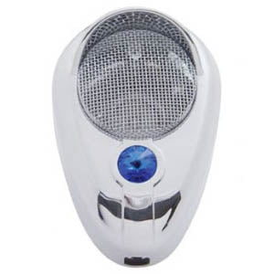 Roadking 56 chrome plastic CB radio microphone cover w/jewel and visor