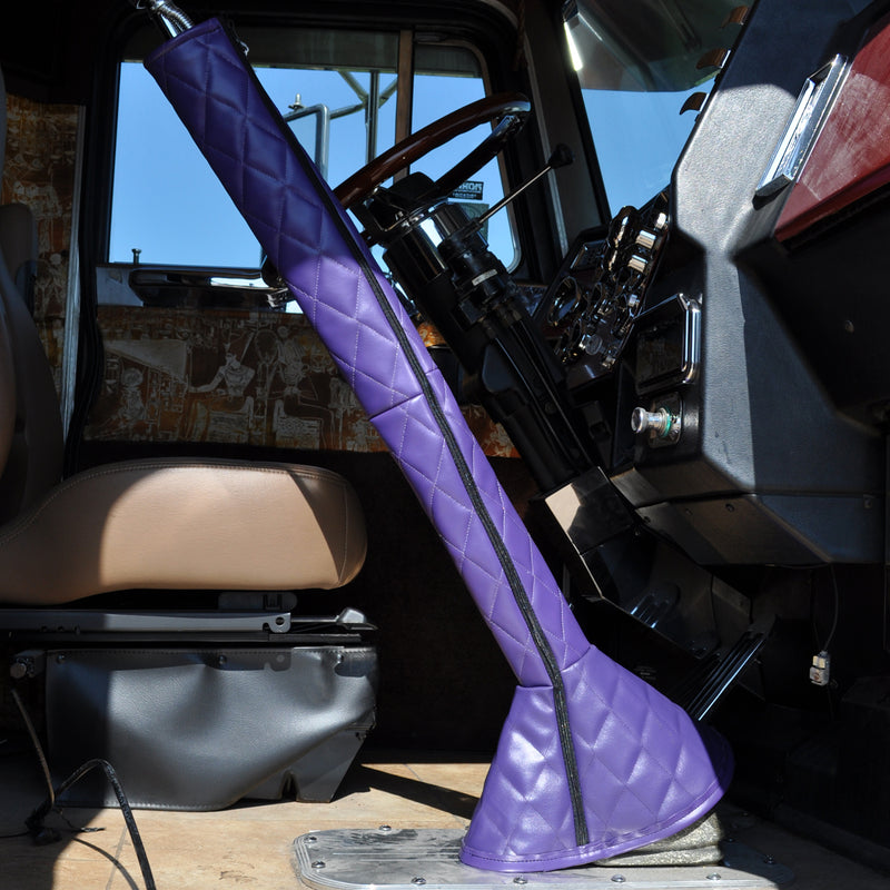 36" quilted vinyl gear shift tower cover and boot with zipper