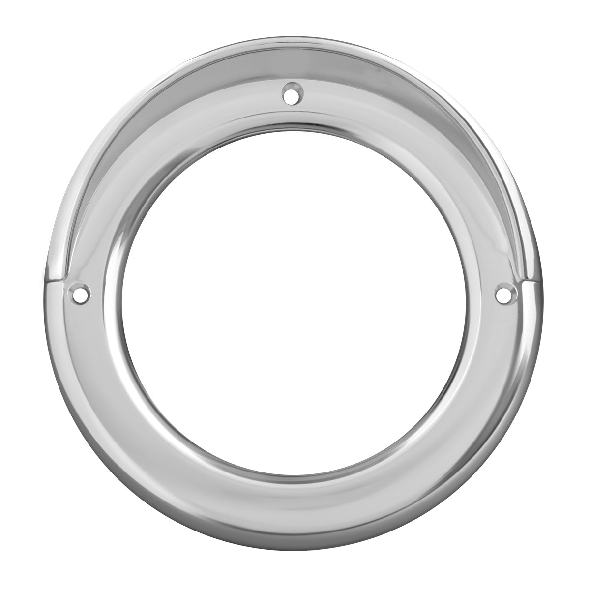 4 Round Chrome Plastic Light Bezel With Visor — Empire Chrome