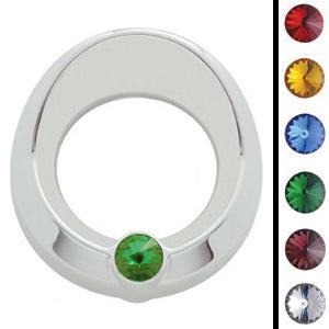 Freightliner Century/Coronado small chrome plastic gauge cover w/visor, w/jewel