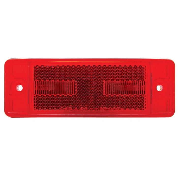 Red 2" x 6" rectangular 8 diode LED marker light