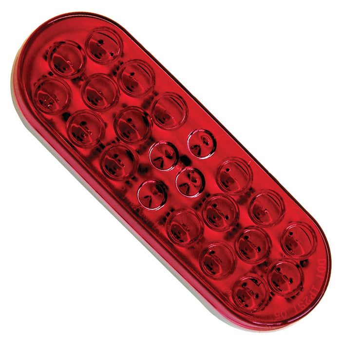 Red Piranha oval 22 diode LED stop/turn/tail light