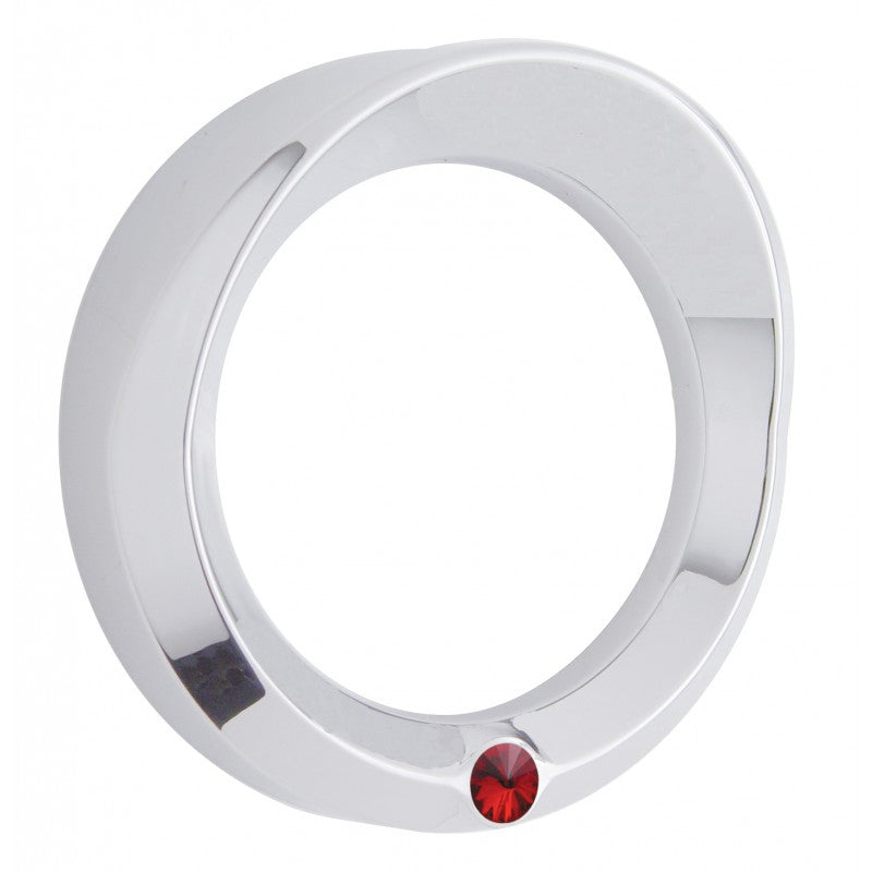 Kenworth -2005 speedometer/tachometer chrome plastic gauge bezel w/jewel