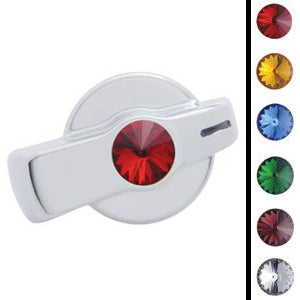 Freightliner Century -2001 chrome plastic air conditioner/heater knob with jewel - SINGLE