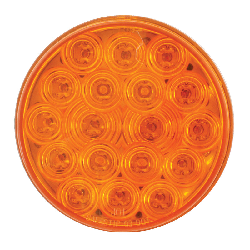 "Fleet" Amber 4" round 18 diode LED turn signal light
