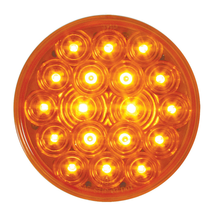 "Fleet" Amber 4" round 18 diode LED turn signal light