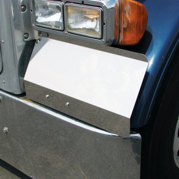 Peterbilt 379 stainless steel blank fender guards - PAIR