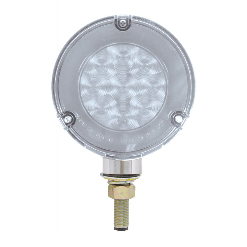 "Halo" Amber/Red 54 diode LED pedestal turn signal light - CLEAR lens