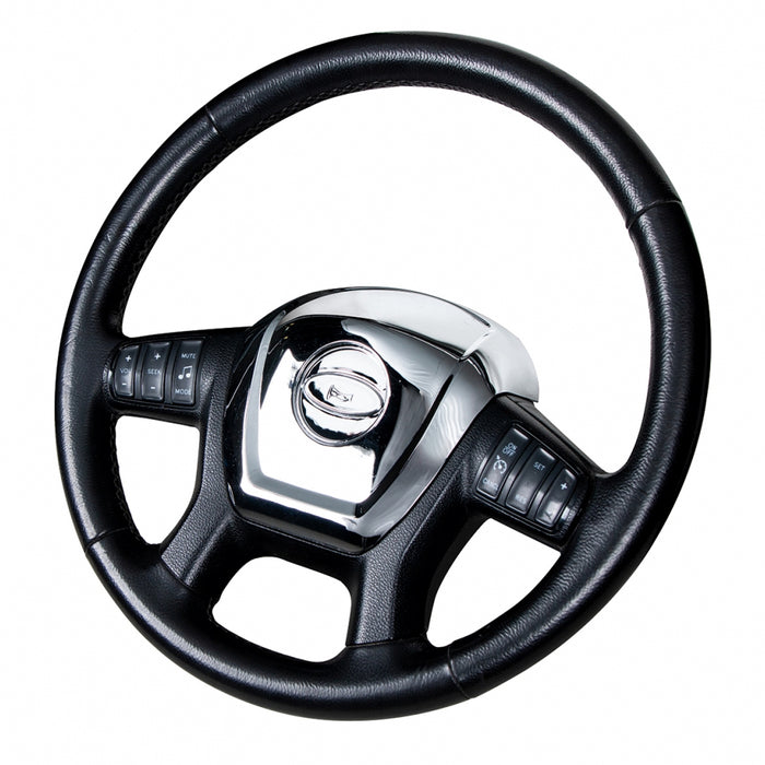 Peterbilt 579 2012+ chrome plastic steering wheel horn pad