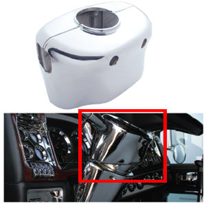 Peterbilt 2006+ / Kenworth 2006+ chrome plastic upper steering column cover