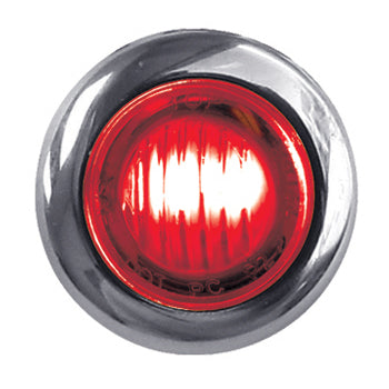 Red 1" mini button LED turn signal light