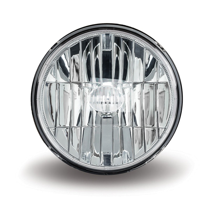 7" Diameter single round 4 diode LED headlight - SINGLE