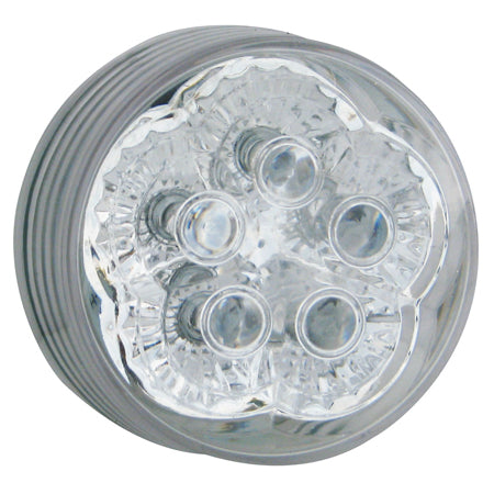 Red 2" round 5 "super diode" LED marker light -  CLEAR lens