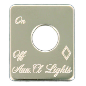 Rockwood Peterbilt stainless steel switch plate