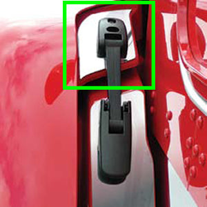 Kenworth T660 stainless steel UPPER hood strap trims ONLY - PAIR