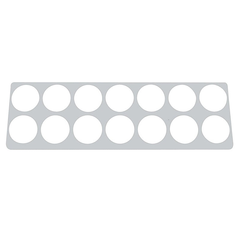 Kenworth T660/W900 stainless steel right gauge panel trim - 14 gauges