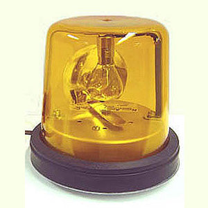 5" amber incandescent rotating beacon light