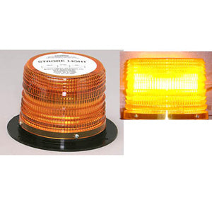 Amber 5" bolt mount incandescent beacon strobe light