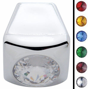 Chrome plastic air conditioner/heater slider control knob with jewel - 3/PACK