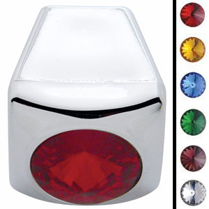 Chrome plastic air conditioner/heater slider control knob with jewel - 3/PACK