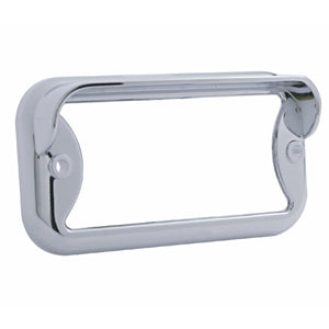 Small rectangular chrome plastic bezel for pedestal lights - Horizontal Visor