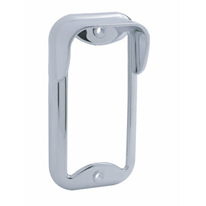 Small rectangular chrome plastic bezel for pedestal lights - Vertical Visor