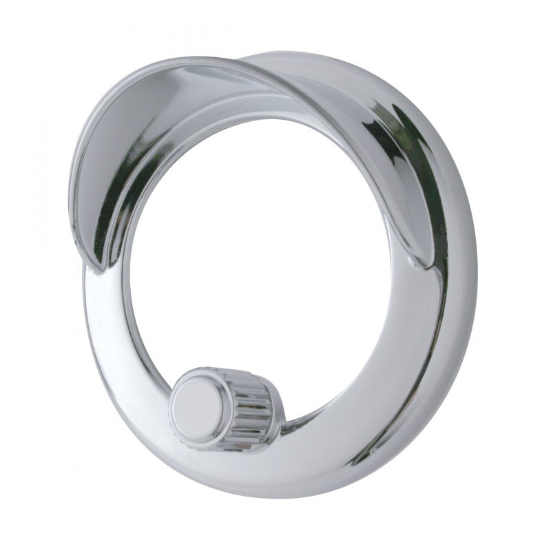 Freightliner Century/Columbia chrome plastic clock bezel w/visor