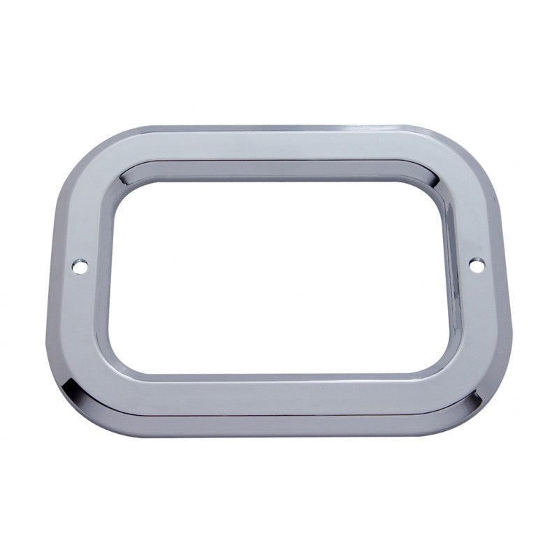 Rectangular chrome plastic light bezel