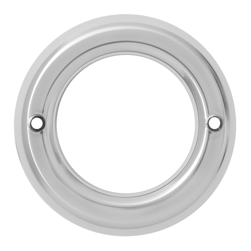 2" round chrome plastic light bezel without visor