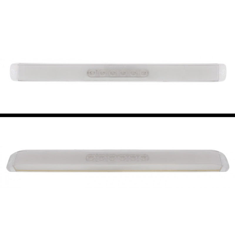 "Halo" Amber 28 diode 17" LED turn signal light bar - CLEAR lens