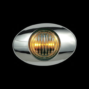 Panelite M3 amber 2 diode LED marker light - CLEAR lens
